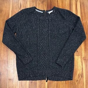 Hinge Zipper Back Knit Sweater Size Small